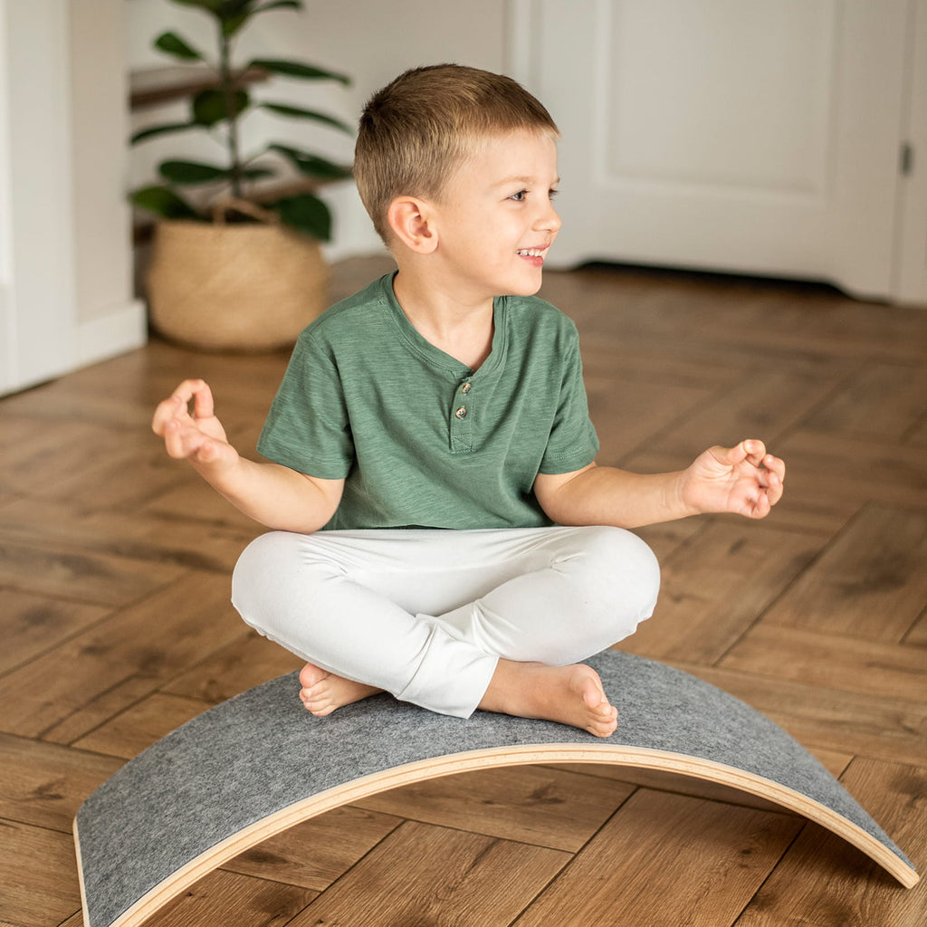 Montessori Balance Board with Felt 80x30 cm MeowBaby