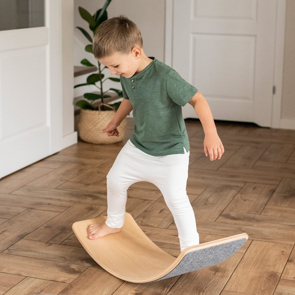 Montessori Balance Board with Felt 80x30 cm MeowBaby