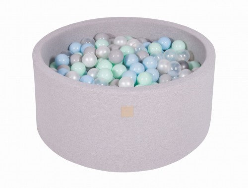 Ball pit mint, babyNavy Bluee, transparent, gray and pearl white MeowBaby - My Montessori Bed