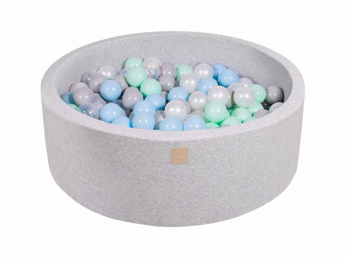 Ball pit mint, babyNavy Bluee, transparent, gray and pearl white MeowBaby - My Montessori Bed