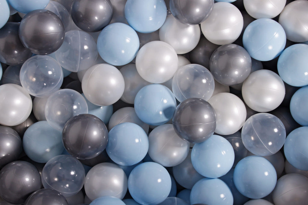 Baby Ball Pool Navy Blue, transparent, silver and white MeowBaby