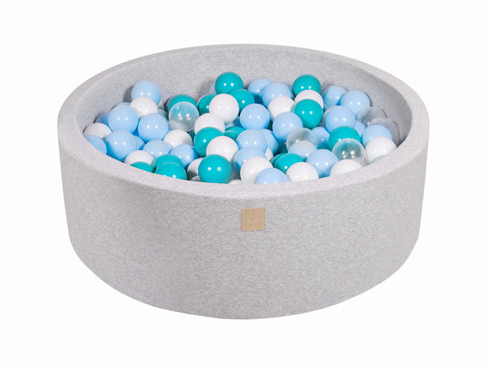 Ball pit babyNavy Bluee, transparent, turquoise and white MeowBaby - My Montessori Bed