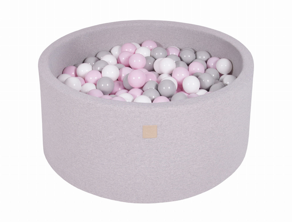 MeowBaby Pink, Grey, Transparent and Pearl White Ball Pool - My Montessori Bed