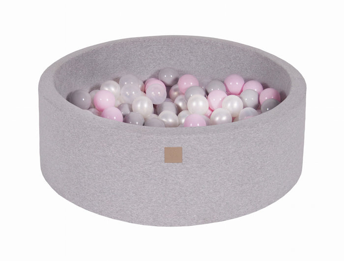 MeowBaby Pink, Grey, Transparent and Pearl White Ball Pool - My Montessori Bed