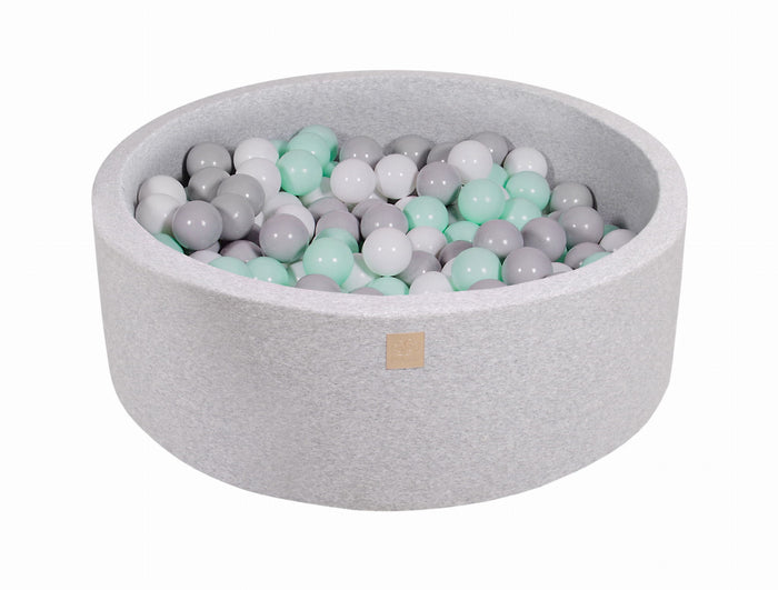 Pool with mint, gray and white balls MeowBaby - My Montessori Bed