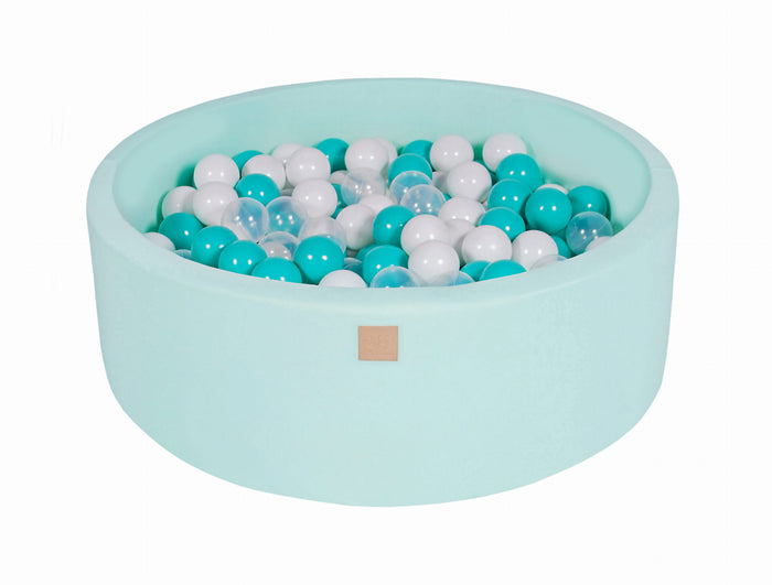 Mint Ball Pool turquoise, transparent and white MeowBaby - My Montessori Bed