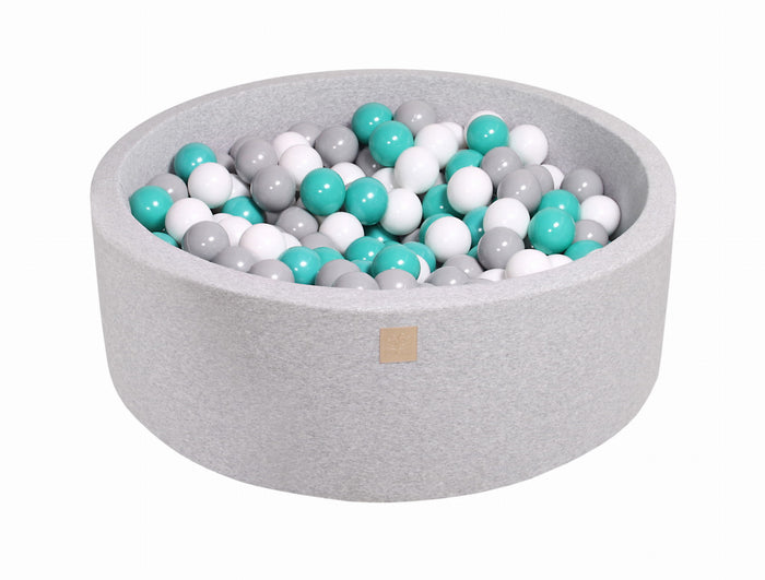 MeowBaby Turquoise, Gray and White Ball Pool - My Montessori Bed