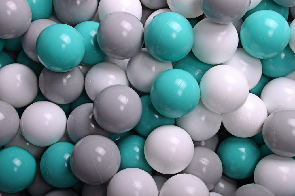 MeowBaby Turquoise, Gray and White Ball Pool