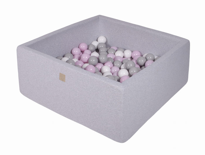 Square Pool with Balls Rose, gray and white MeowBaby - My Montessori Bed