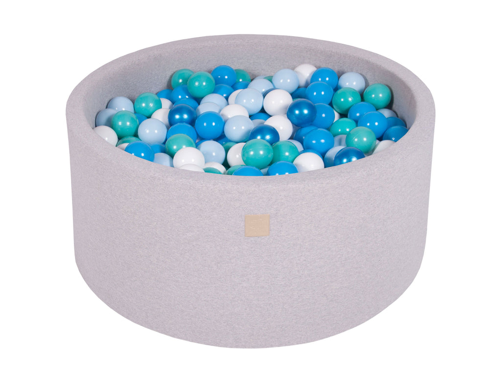 Ball pit babyNavy Bluee, transparent, turquoise and white MeowBaby - My Montessori Bed