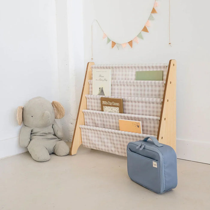 Gingham Beige 3 Sprouts Montessori Library