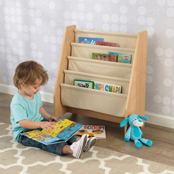 Natural Kidkraft Montessorian bedroom bookcase